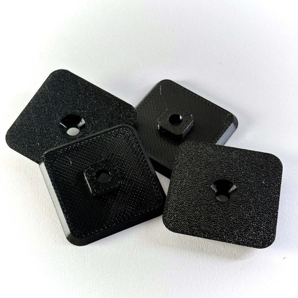 Four black replacement CLRS wedges for Ligthbridge on white background