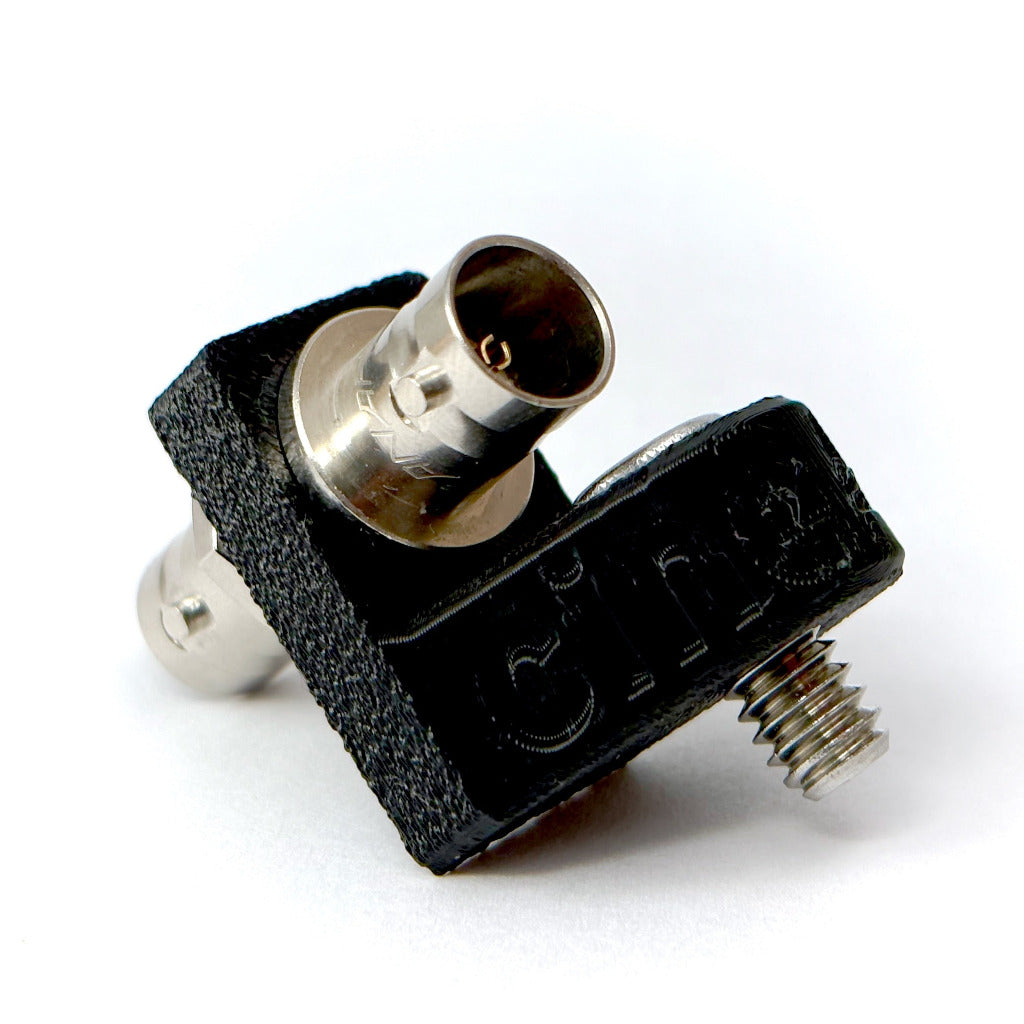 SDI port protector black bracket on white background