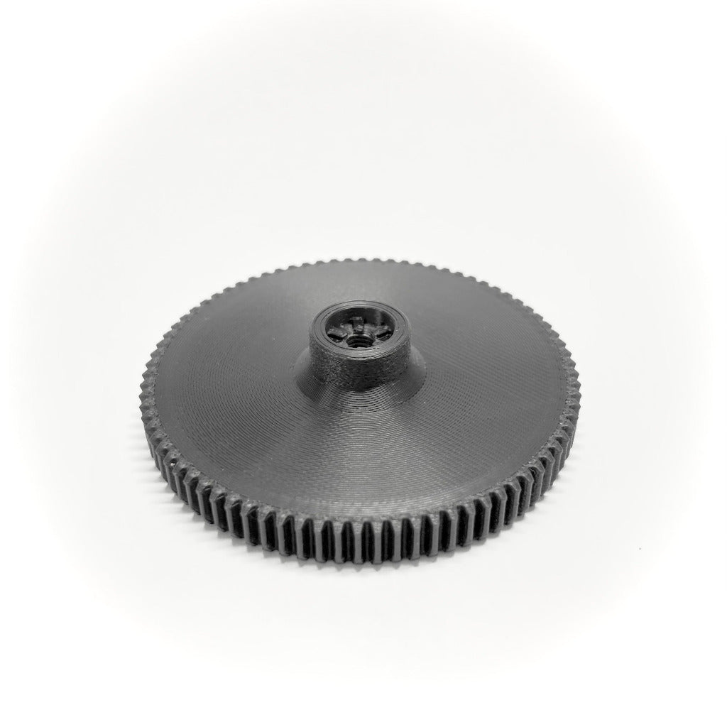 8mm offset lens gears for ARRI cforce mini and CLM-5 motors on a white background