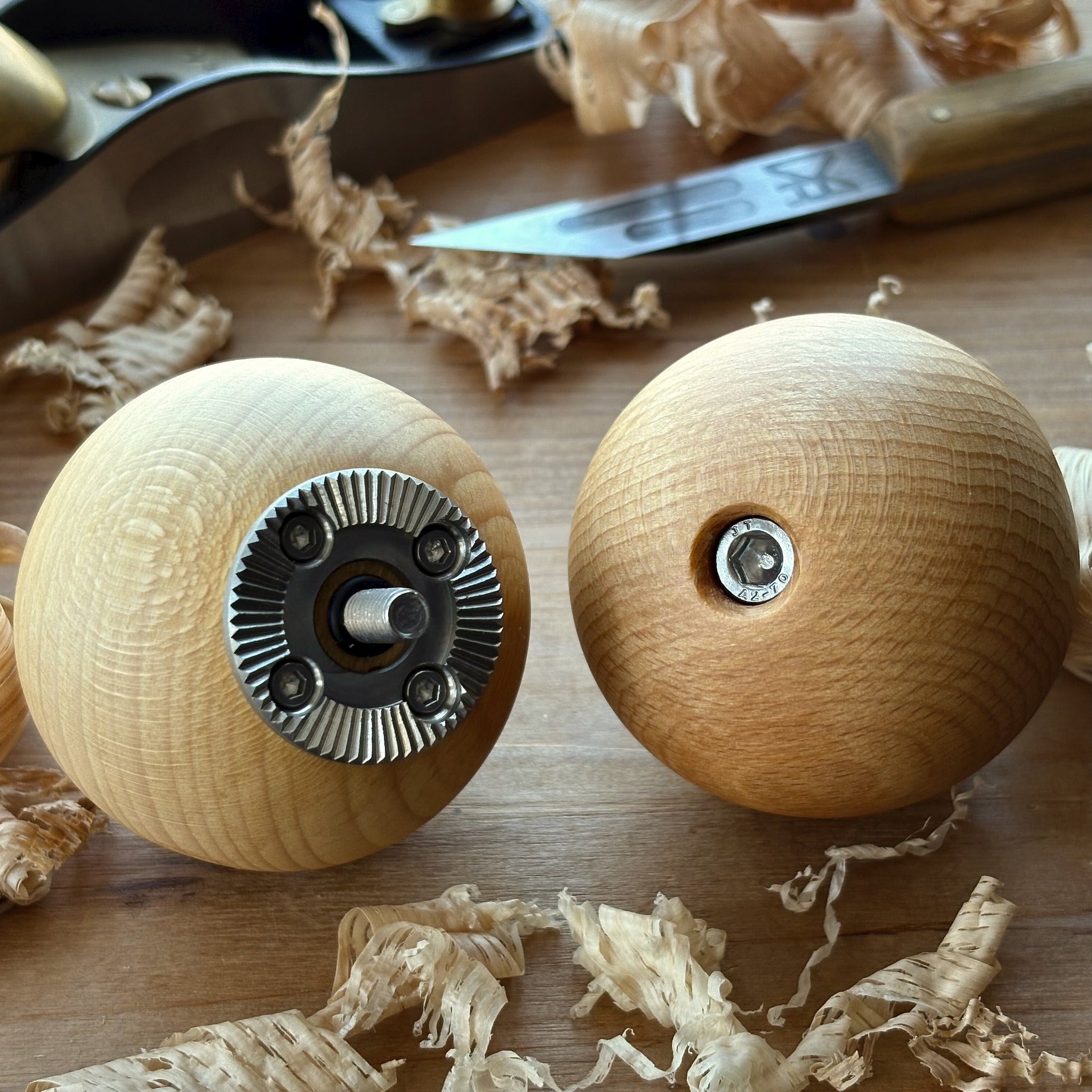 Wooden hand grips for cinematography