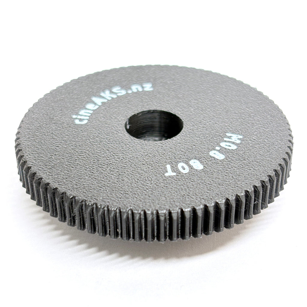 Arri focus Gear with 'cineAKS.nz' branding on a white background