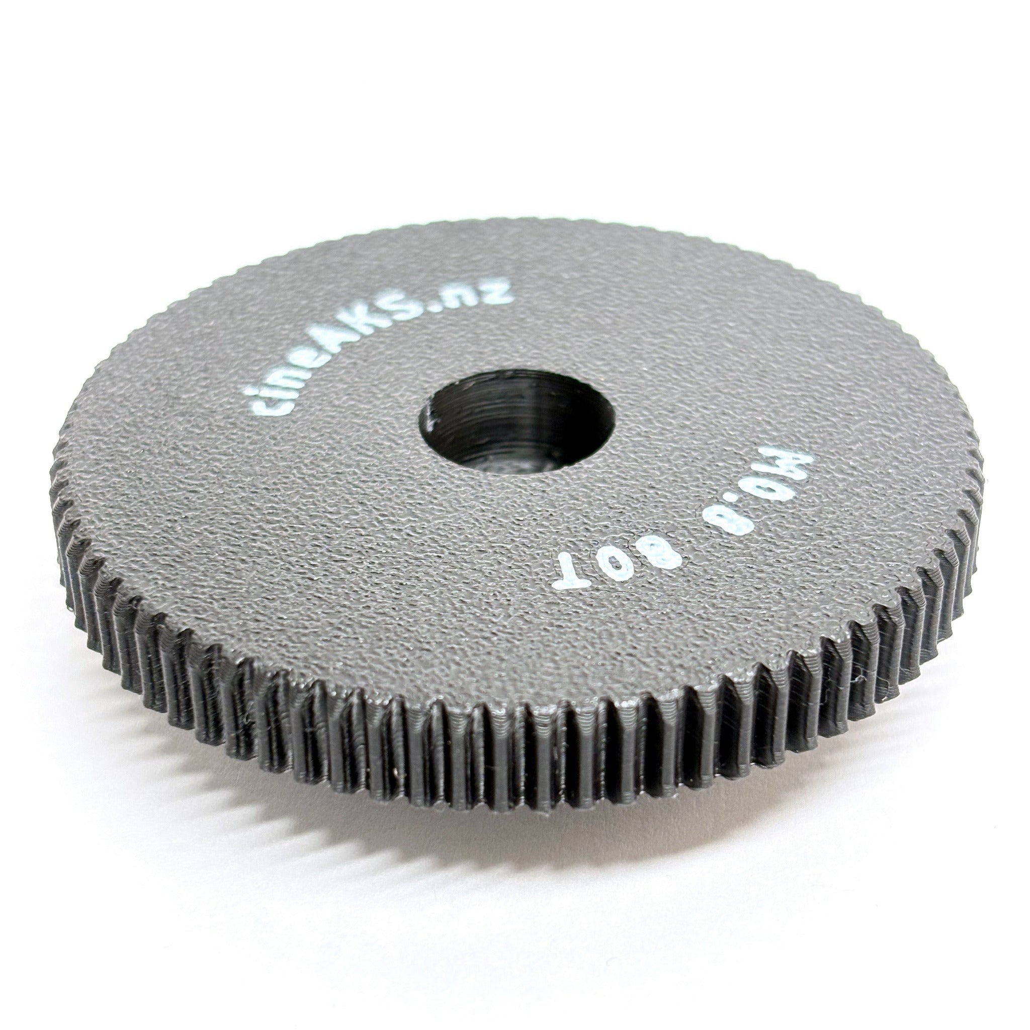 Arri focus Gear with 'cineAKS.nz' branding on a white background