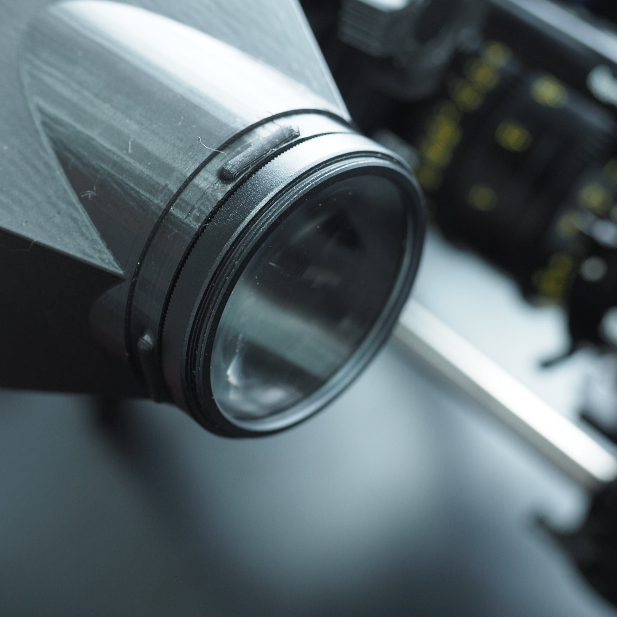 closeup of Sony FX6 evf diopter