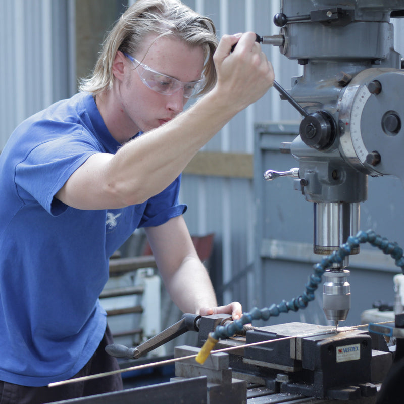 Drilling holes with a milling machine